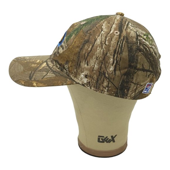 Rams Patch Logo Camo Truck Strap Cap Trucker Baseball Hat Cotton The Game - Picture 8 of 12